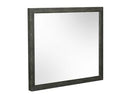 Howard - Modern Shagreen Grey Leatherette Mirror