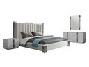 Token - Modern White + Stainless Steel Bedroom Set