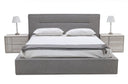 juliana - italian modern grey upholstered bed