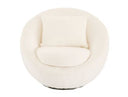 Gypsum - Modern White Swivel Accent Chair