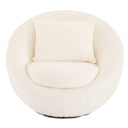 Gypsum - Modern White Swivel Accent Chair