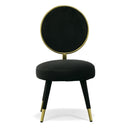 Haswell - Glam Black Velvet Accent Chair (Set of Two)