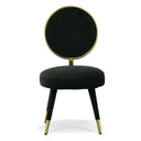 Haswell - Glam Black Velvet Accent Chair (Set of Two)