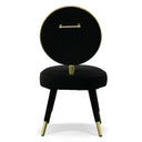 Haswell - Glam Black Velvet Accent Chair (Set of Two)