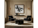 Ignacio - Glam White Velvet & Gold Accent Chair