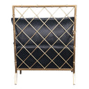 Ignacio - Glam Black Velvet & Gold Accent Chair