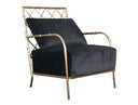 Courtney - Beige & Gold Fabric Lounge Chair