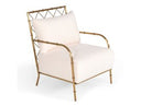 Ignacio - Glam Black Velvet & Gold Accent Chair