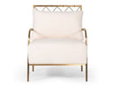 Ignacio - Glam Black Velvet & Gold Accent Chair