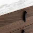 Chelton - Contemporary White Ceramic & Walnut Dresser