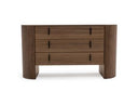 Chelton - Contemporary White Ceramic & Walnut Dresser
