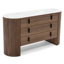 Fleury - Contemporary Cream Fabric and Walnut Bedroom Set