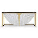 Flavio - Gold + Marble Console Table