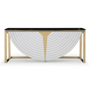 Flavio - Gold + Marble Console Table