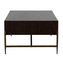 Shane - Modern Acacia & Brass Coffee Table