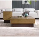 Derek - Modern Metal & Antique Copper Coffee Table