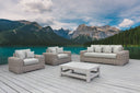 Portugal - Outdoor Beige Wicker Chair