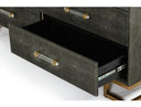 Howard - Modern Shagreen Grey Leatherette & Gold Dresser