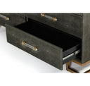 Howard - Modern Shagreen Grey Leatherette Mirror