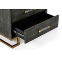 Howard - Modern Shagreen Grey Leatherette Mirror
