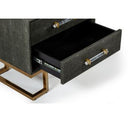 Howard - Modern Shagreen Grey Leatherette Mirror