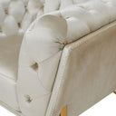 Stella - Transitional Beige Velvet Sofa Set