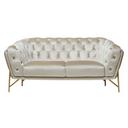 Stella - Transitional Beige Velvet Loveseat