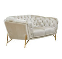 Stella - Transitional Beige Velvet Chair