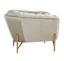Stella - Transitional Beige Velvet Sofa