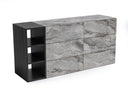 Maranello - Modern Grey Wash & Faux Marble Dresser