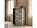 Maranello - Modern Grey Wash & Faux Marble Chest