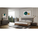 Lambert - Modern Beige Fabric Upholstered Bed