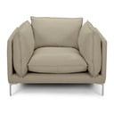 Harvest - Modern Taupe Full Leather Chair