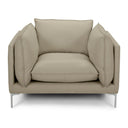 Harvest - Modern Taupe Full Leather Chair