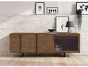 Glencoe - Modern Walnut & Grey Glass Buffet