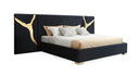 Aspen - Glam Black Velvet & Gold Bed