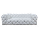Dexter Transitional White Full Italian Leather Sofa