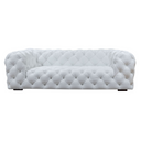Dexter - Transitional White Full Italian Leather 3-Seat Sofa