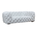 Dexter - Transitional White Full Italian Leather Lounge Chair