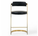 Shandra - Black Velvet + Gold Counter Stool