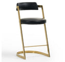 Shandra - Beige Leatherette + Gold Counter Stool