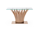 Hawkins Modern Glass & Stainless Steel Console Table