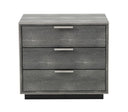 Dynasty - Modern Shagreen Three Drawer Nightstand