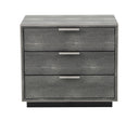 Dynasty - Modern Shagreen Three Drawer Nightstand