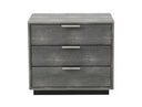 Dynasty - Modern Shagreen Three Drawer Nightstand