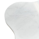 Aleidy - White Marble + Black Metal End Table