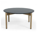 Denzel - White Marble + Gold End Table