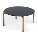 Denzel - White Marble + Gold End Table