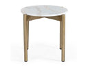 Denzel - White Marble + Gold End Table