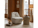 Tomlin - Contemporary Grey Woven Fabric Accent Chair